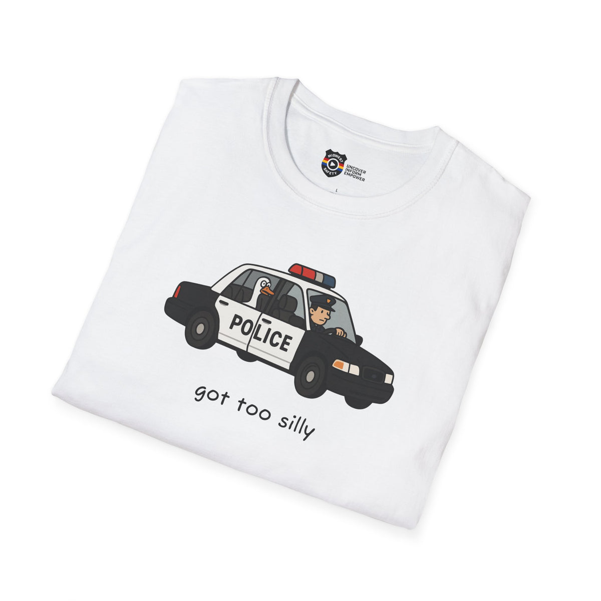 Unisex Softstyle Police Silly T-Shirt - Fun & Quirky Graphic Tee Alternate