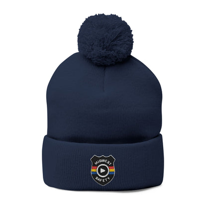 Cozy Pom-Pom Knit Cap - Stylish Winter Beanie, Holiday Gift, Warm Hat for Outdoor Activities, Beanie with Custom Embroidery