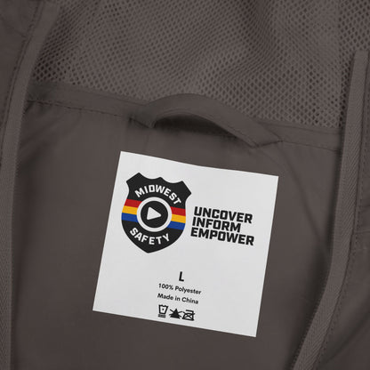 Midwest Safety Logo Windbreaker Jacket — Minimal Full-Zip Hooded Jacket