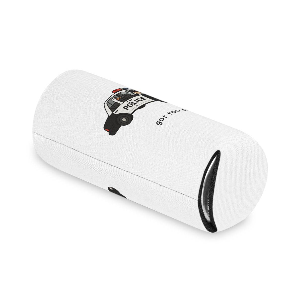 Can Cooler — "Got Too Silly" Police Car Novelty Can Cooler