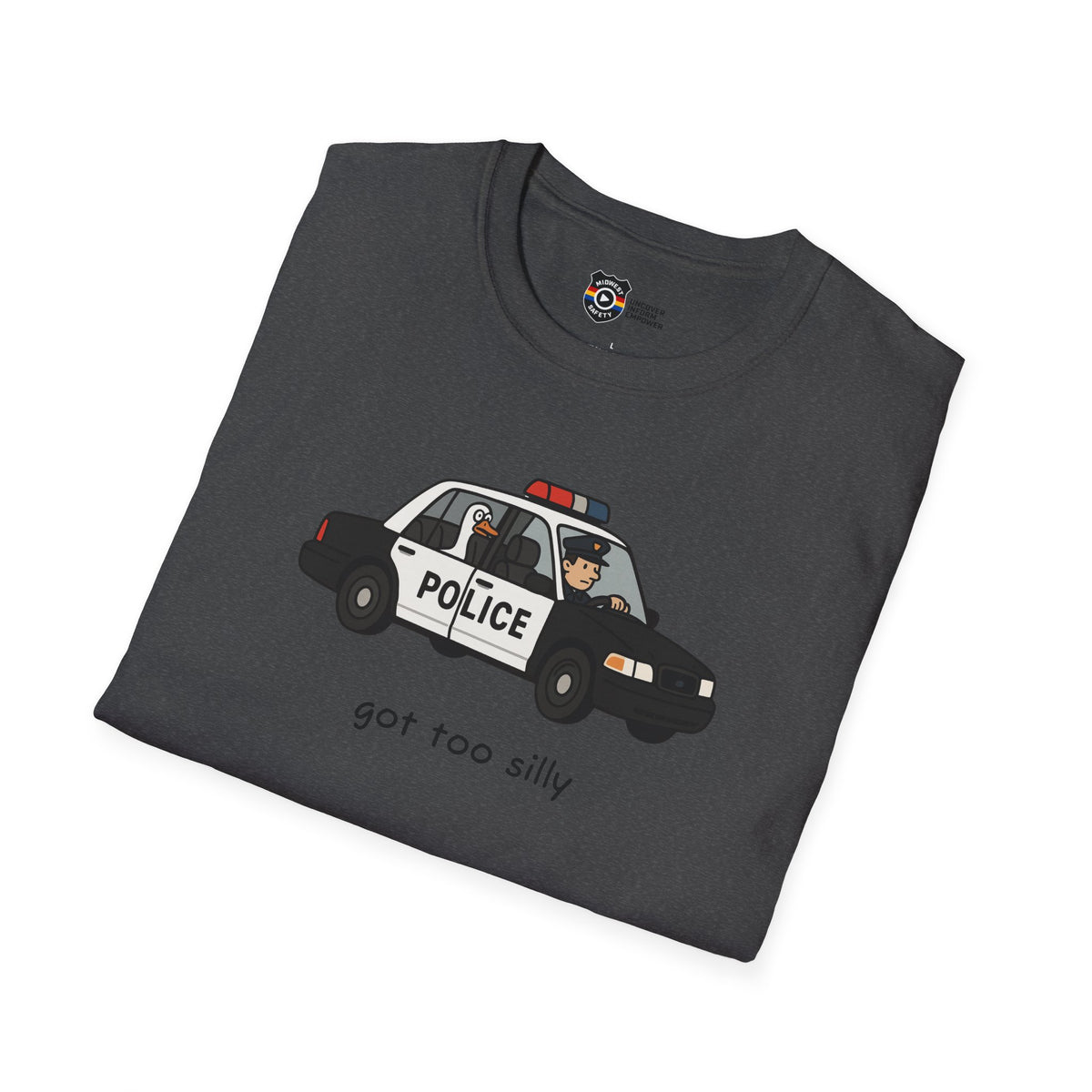 Unisex Softstyle Police Silly T-Shirt - Fun & Quirky Graphic Tee Alternate