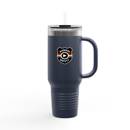 Midwest Safety Insulated Travel Mug - 40oz, Reusable Coffee Cup, Outdoor Adventure Tumbler, Gift for Him/Her, Eco-Friendly Drinkware