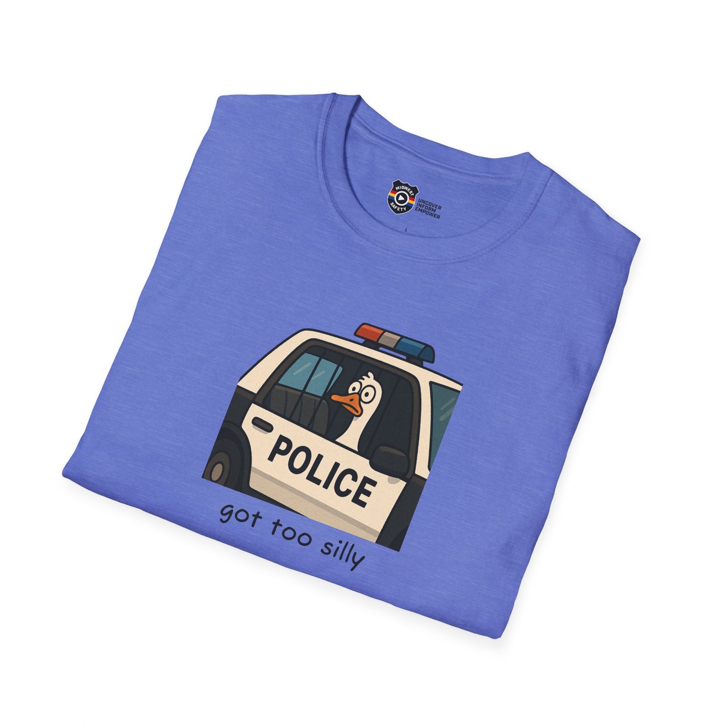 Unisex Softstyle Police Silly T-Shirt - Fun & Quirky Graphic Tee