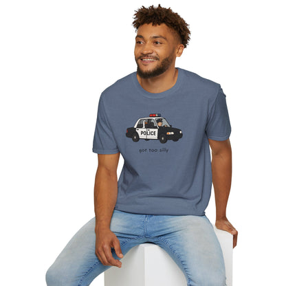 Unisex Softstyle Police Silly T-Shirt - Fun & Quirky Graphic Tee Alternate