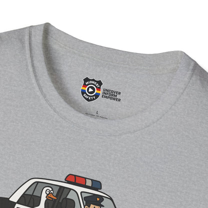 Unisex Softstyle Police Silly T-Shirt - Fun & Quirky Graphic Tee Alternate