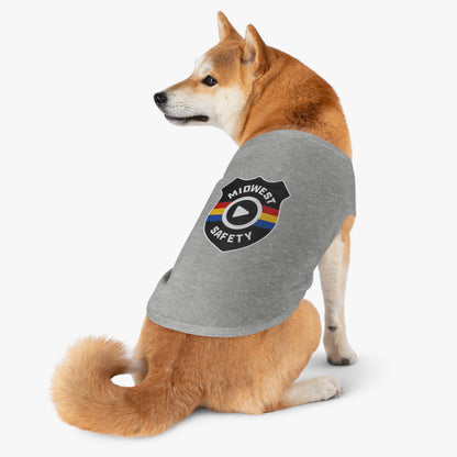 Pet Tank Top with Midwest Safety Badge Design, Cute Dog Apparel, Summer Pet Clothing, Fun Pet Gift, Adorable Dog Tank Top