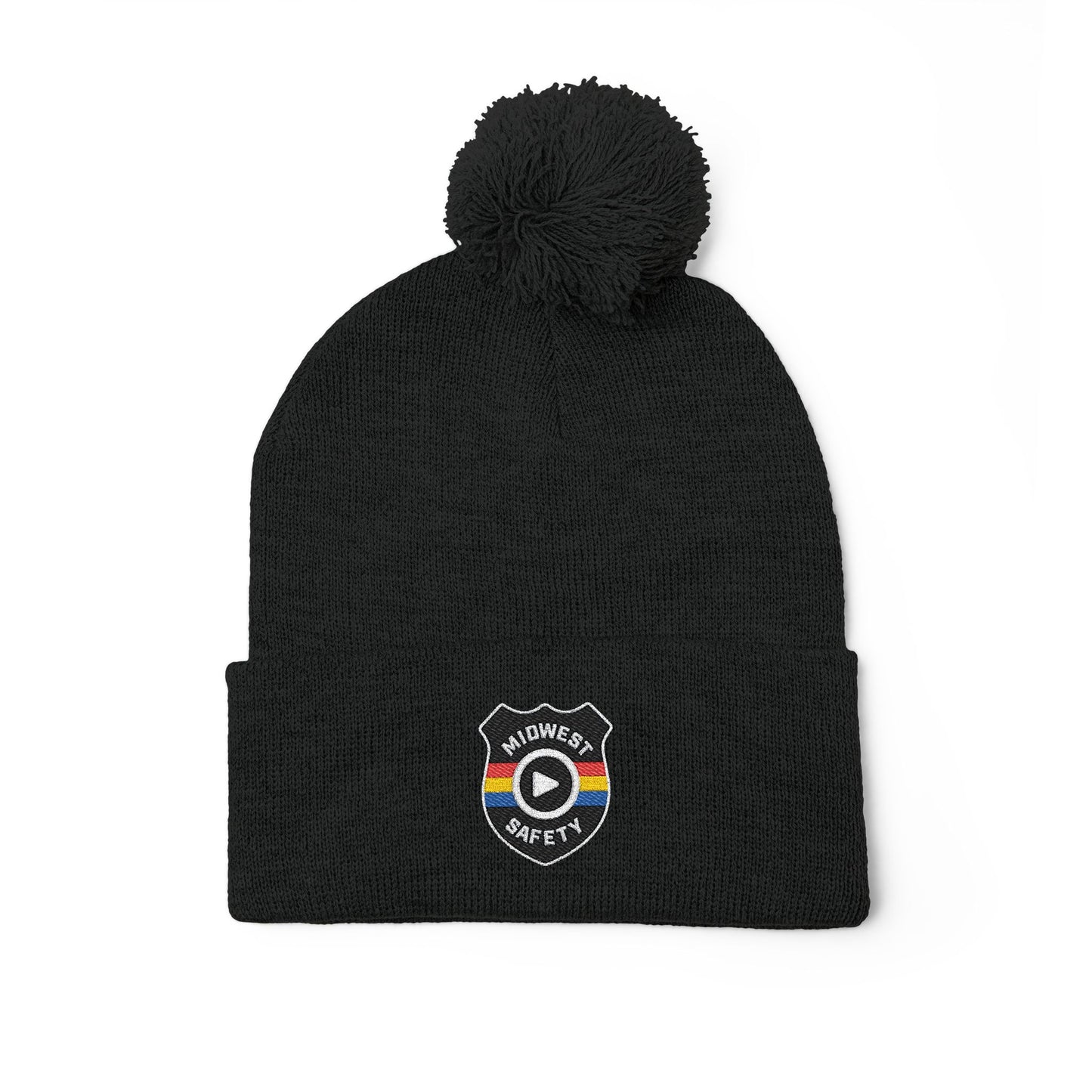Cozy Pom-Pom Knit Cap - Stylish Winter Beanie, Holiday Gift, Warm Hat for Outdoor Activities, Beanie with Custom Embroidery