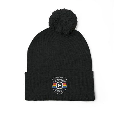 Cozy Pom-Pom Knit Cap - Stylish Winter Beanie, Holiday Gift, Warm Hat for Outdoor Activities, Beanie with Custom Embroidery