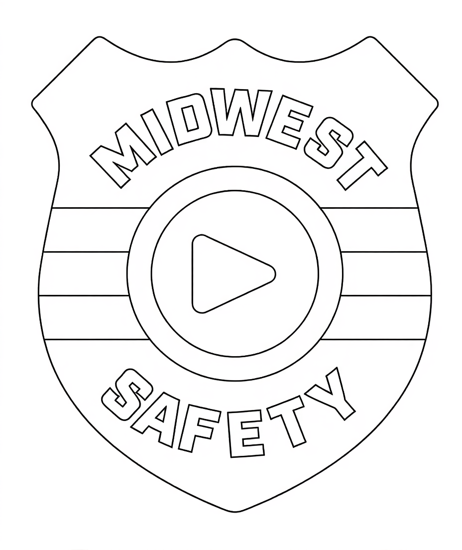 FREE - Coloring Page - Midwest Safety Badge Logo